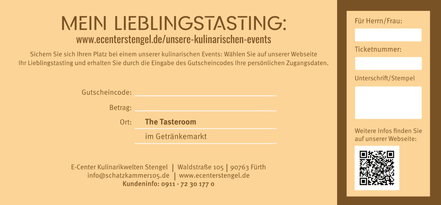 Rückseite des Tasting-Gutscheins